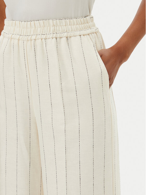 Kontatto Kontatto Palazzo hlače MA3008C Écru Wide Leg