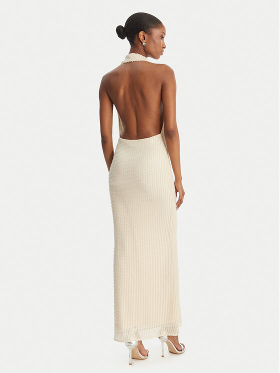 Bardot Bardot Večernja haljina Nola 59814DB2 Bež Slim Fit