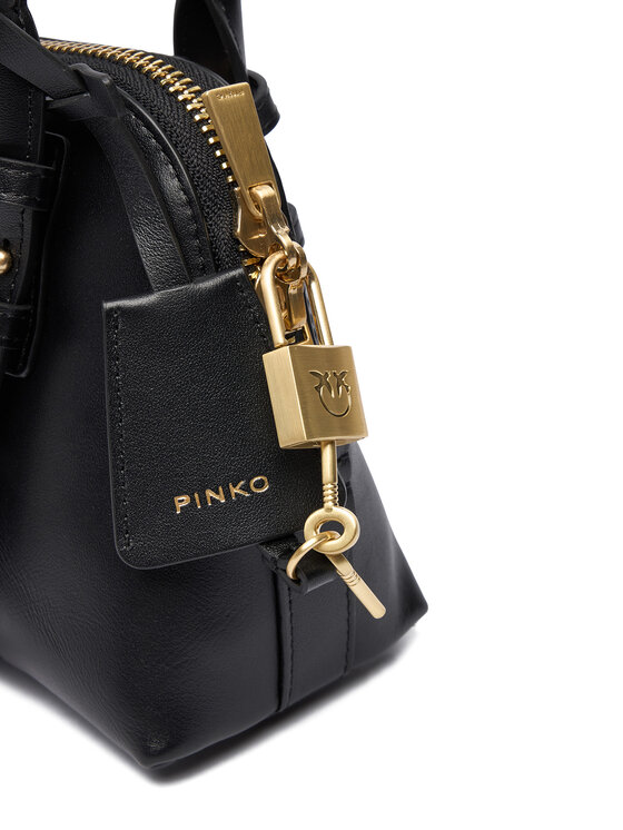 PINKO PINKO Kabelka Bowling Bag Zip Mini AI 25-26 PLTT 105333 A0QO Čierna