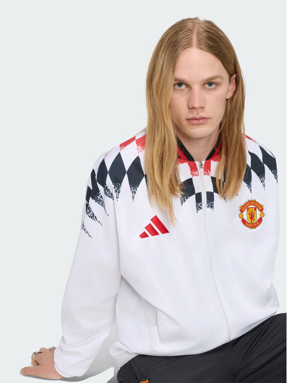 adidas adidas Kurtka wielofunkcyjna Manchester United Stadium Biały Regular Fit