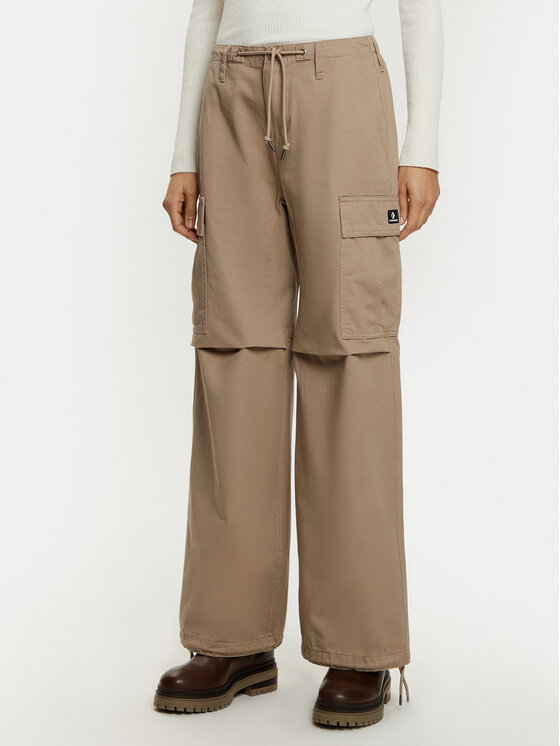 Converse Converse Riidest püksid 10026957-A03 Beež Relaxed Fit