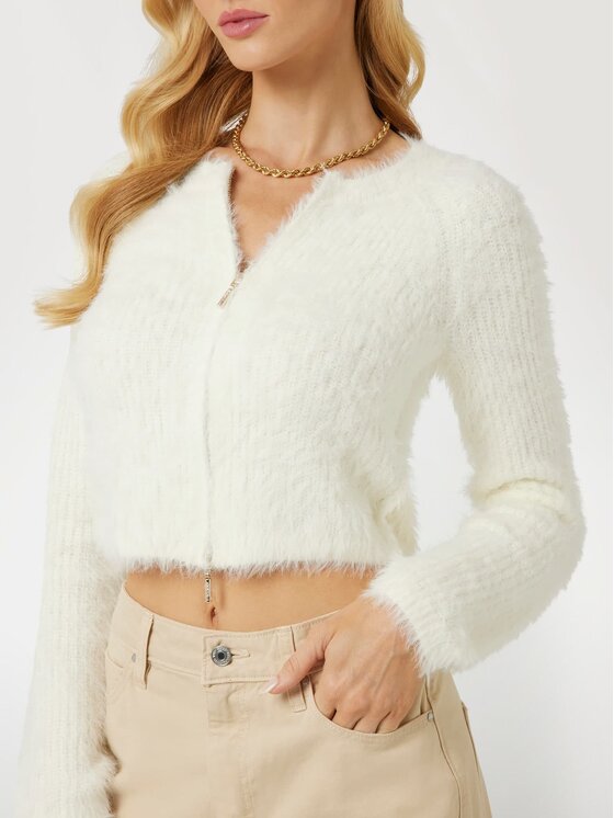 Guess Guess Kardigan 167553 Biały Classic Fit