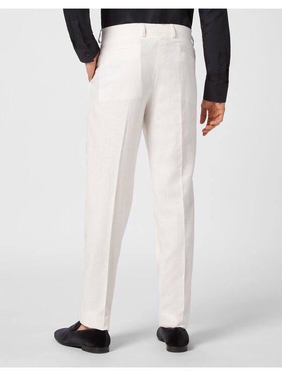 PHILIPP PLEIN PHILIPP PLEIN Spodnie materiałowe 9279 Biały Regular Fit