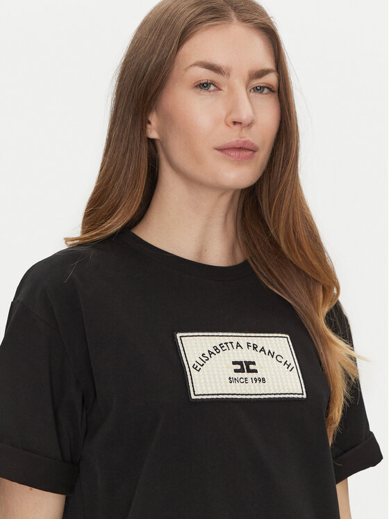 Elisabetta Franchi Elisabetta Franchi T-shirt MA-035-51E2-V170 Nero Regular Fit