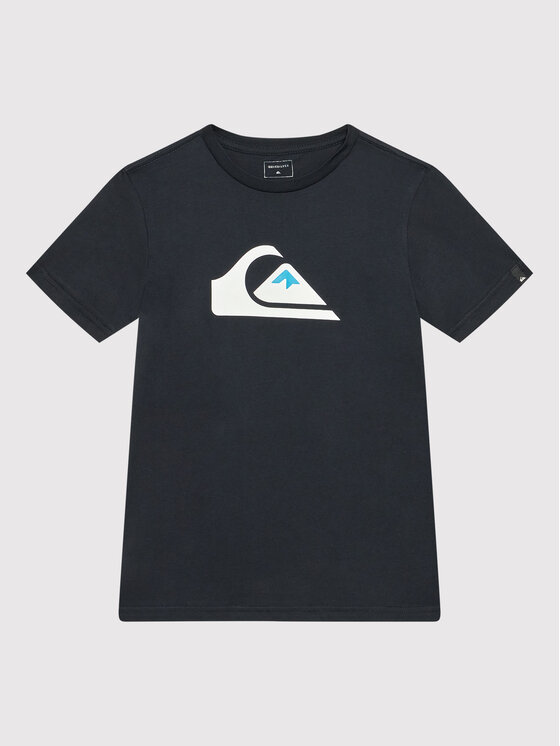 Quiksilver T-krekls Comp Logo EQBZT04369 Melns Regular Fit