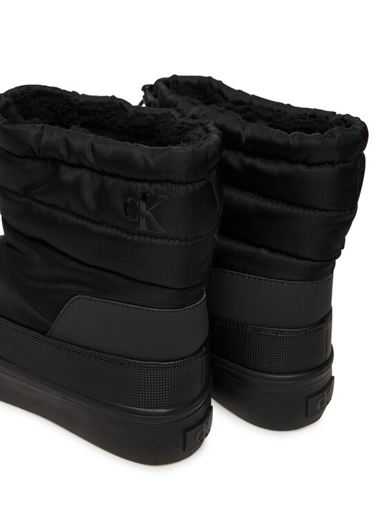 Calvin Klein Calvin Klein Сникърси Vulc Flatf Snowboot Nylon Mix Mg YW0YW01977 Черен