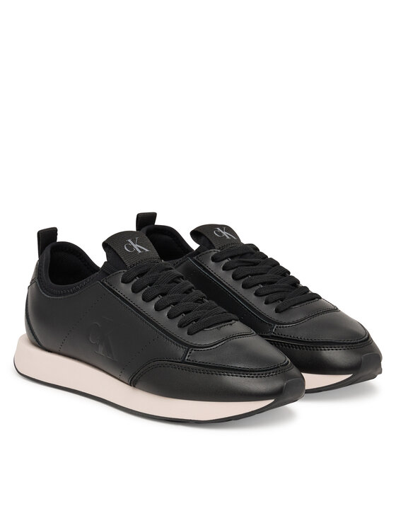 Calvin Klein Calvin Klein Tenisice Retro Runner Sock Panl Lth Neo HW0HW03118 Crna