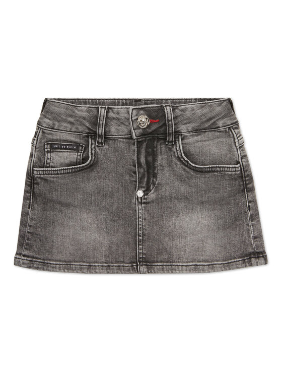 PHILIPP PLEIN PHILIPP PLEIN Gonna di jeans 20157 Grigio Comfort Fit