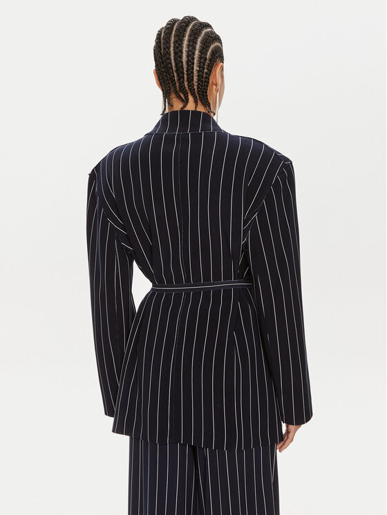 NORMA KAMALI NORMA KAMALI Marynarka KK1244PL158642 Granatowy Oversize
