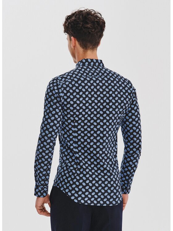 Pako Lorente Pako Lorente Koszula P25WF-1X-005 Granatowy Slim Fit