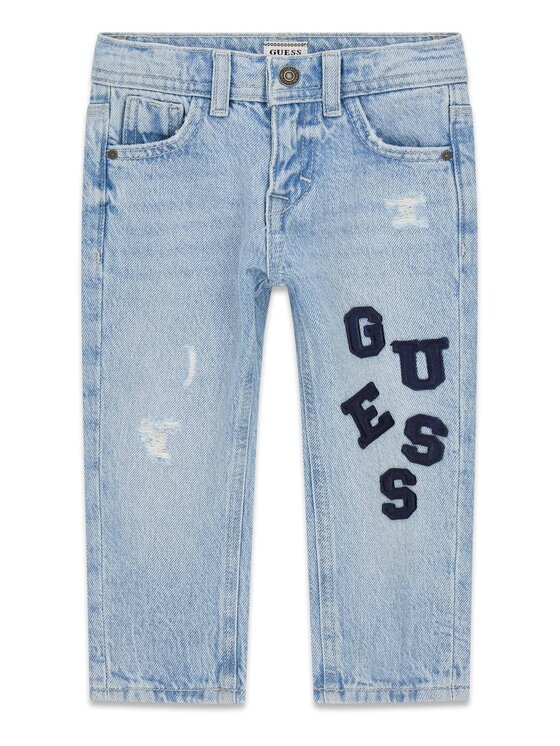 Guess Kids Guess Kids Kalhoty z materiálu 181539 Modrá Regular Fit