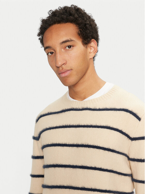 Brave Soul Brave Soul Sweter MK-248OSLO Beżowy Regular Fit