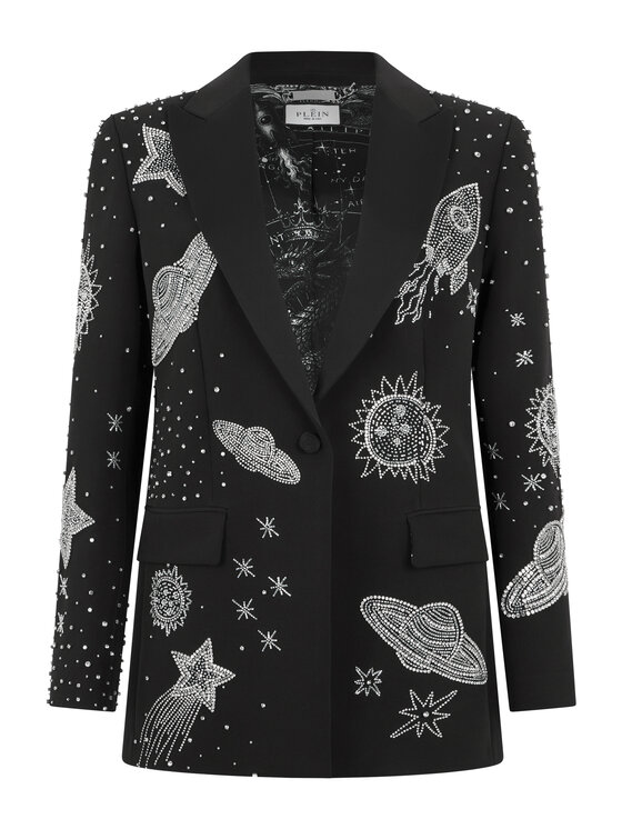 PHILIPP PLEIN PHILIPP PLEIN Marynarka 31272 Czarny Loose Fit