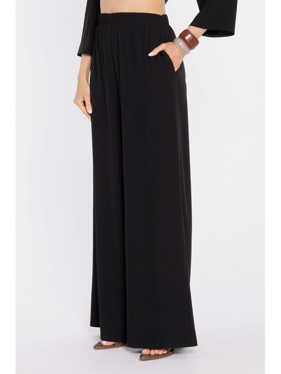 Made of Emotion Made of Emotion Pantaloni palazzo M906 Nero Palazzo Fit