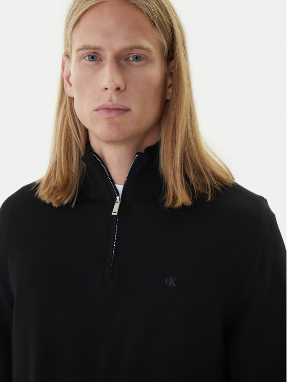 Calvin Klein Calvin Klein Sveter LV04LD318G Čierna Regular Fit