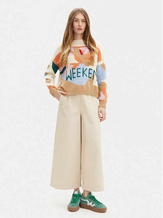 Weekend Max Mara Weekend Max Mara Kuloty Disco 2515131101 Beżowy Wide Leg