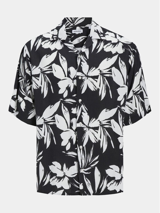 Jack & Jones Jack & Jones Košeľa Jeff 12248408 Čierna Relaxed Fit