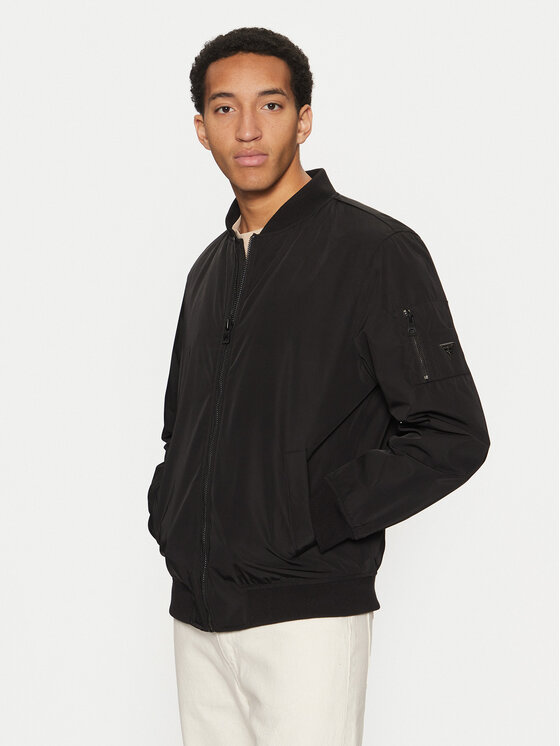 Guess Guess Bundy bomber M5RL02 WGU82 Čierna Regular Fit
