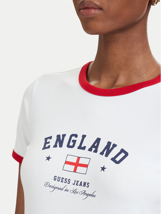 Guess Jeans Guess Jeans T-Shirt W6YI16 K3995 Λευκό Slim Fit