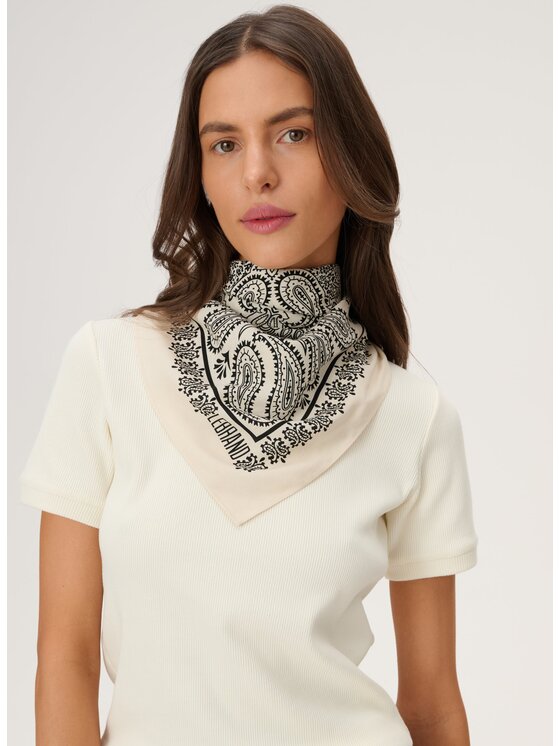 LEBRAND LEBRAND Chusta Bandana Beżowy jasny
