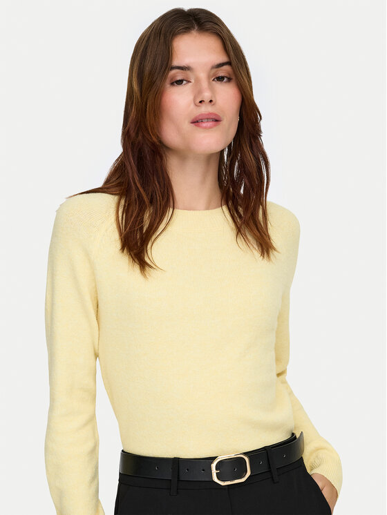 ONLY ONLY Džemperis Rica 15204279 Dzeltens Regular Fit