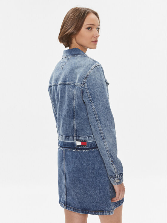Tommy Jeans Tommy Jeans Geacă de blugi Izzie DW0DW16989 Albastru Slim Fit