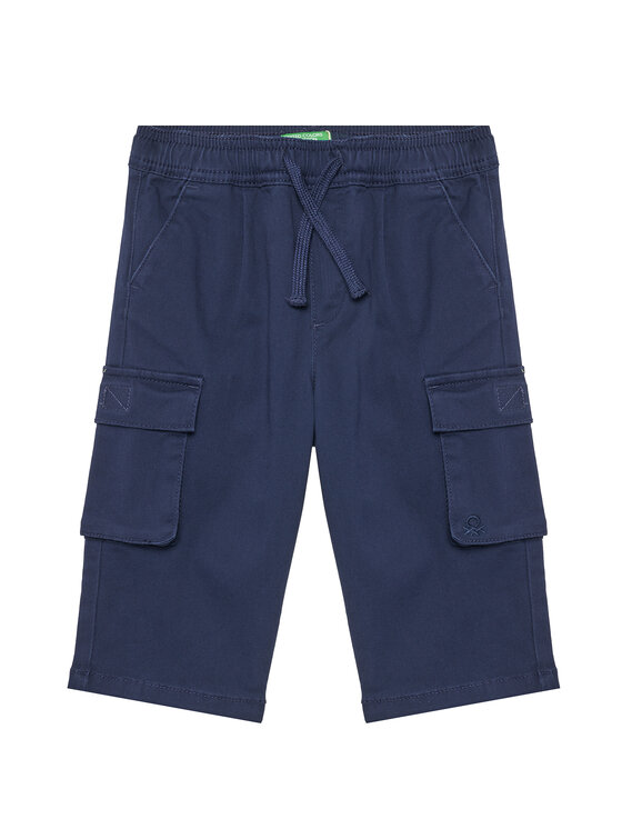 United Colors Of Benetton United Colors Of Benetton Hlače iz tkanine 4TCGGF02B Mornarsko modra Regular Fit