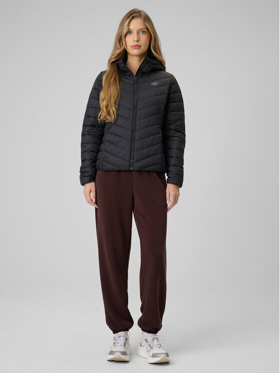 4F 4F Kurtka puchowa EVERYDAY ACTIVE Czarny Slim Fit