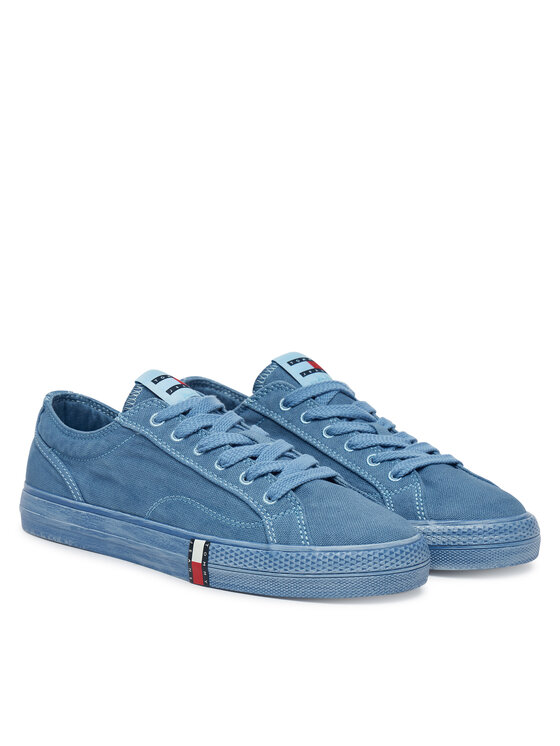 Tommy Jeans Tommy Jeans Tenisówki Archive Vulc Y2K Washed Canvas EN0EN02957 Niebieski