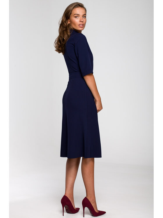 Stylove Stylove Sukienka codzienna S231 Granatowy Regular Fit