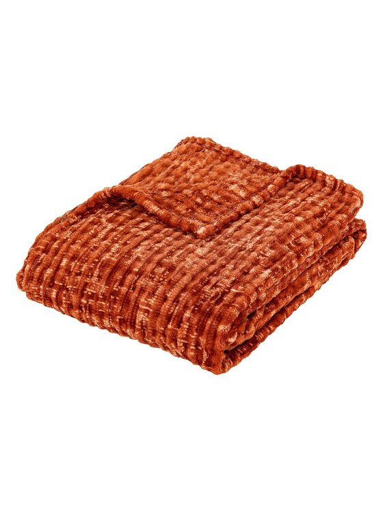 MIAhome MIAhome Koc Pled 125x150 cm SELATU pomarańczowy Pomarańczowy