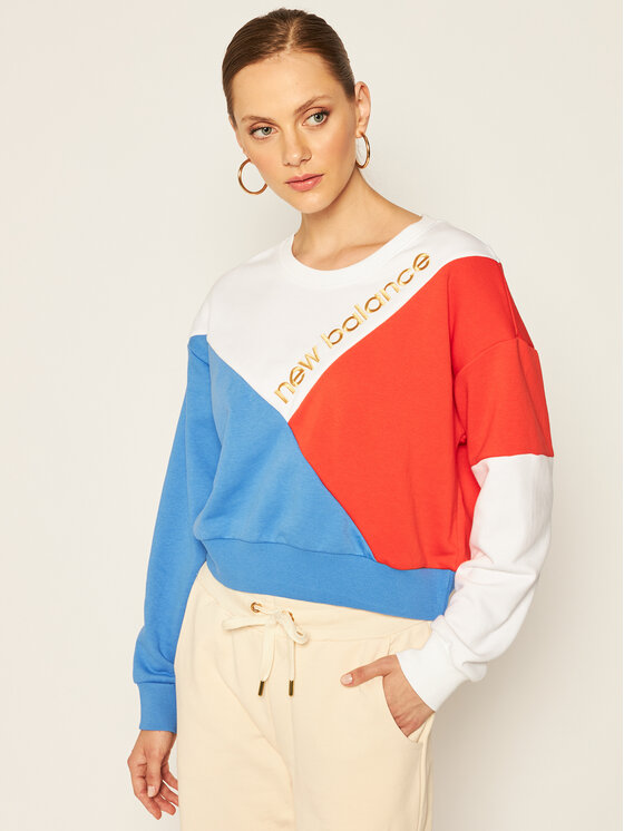 New Balance New Balance Bluză Village Crew WT03504 Colorat Oversize