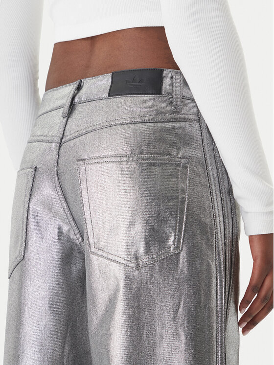 adidas adidas Džinsai Firebird KD2922 Sidabrinė Loose Fit