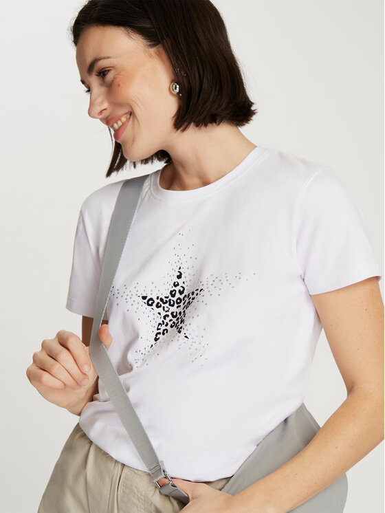 Cross Jeans Cross Jeans T-Shirt 56232-008 Biały