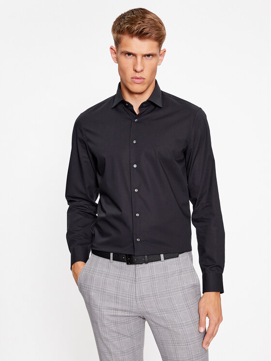Michael Kors Michael Kors Πουκάμισο MD0MD90435 Μαύρο Modern Fit