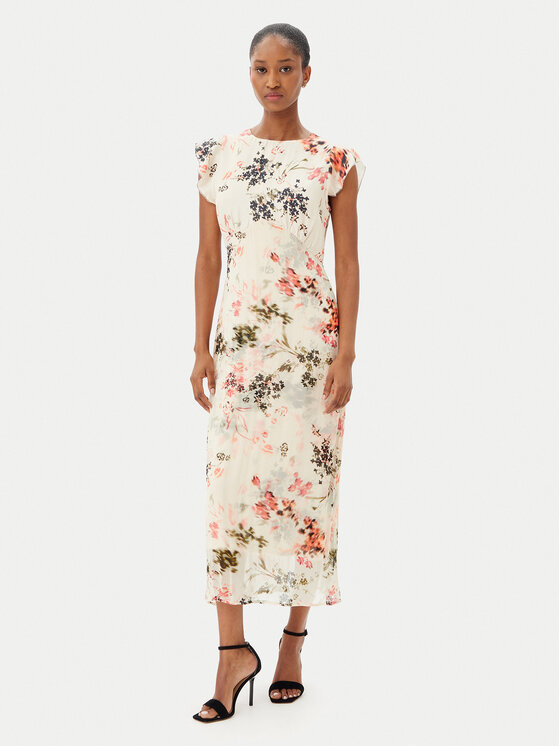 French Connection French Connection Rochie de vară 71YFU 90 Bej Regular Fit