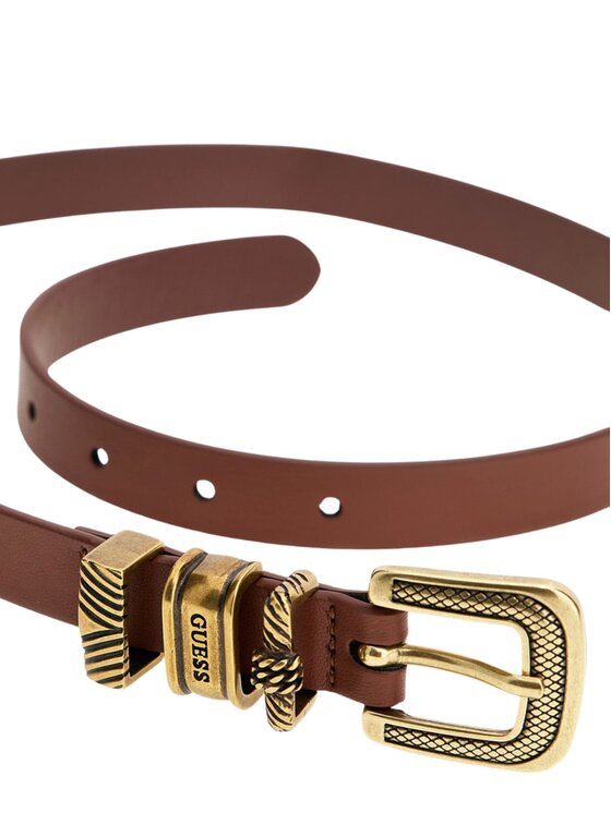 Guess Guess Ζώνη MULTI LOOP BELT Καφέ