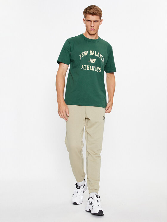 New Balance New Balance Majica Athletics Varsity Graphic T-Shirt MT33551 Zelena Regular Fit