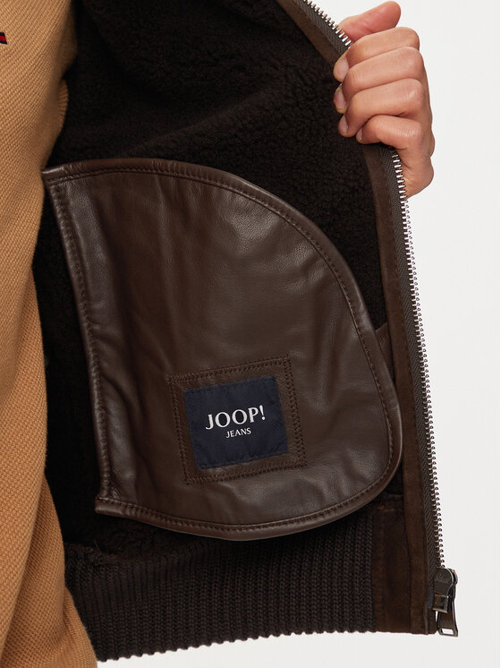 JOOP! Jeans JOOP! Jeans Usnjena jakna 15 Razor 80000651 Rjava Regular Fit