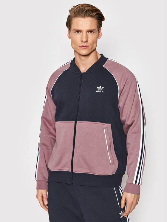 adidas Džemperis ar kapuci Sst Fleece Track HC2081 Tumši zils Regular Fit