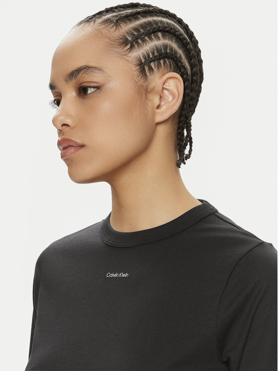 Calvin Klein Calvin Klein Μπλουζάκι Nano Logo K20K207572 Μαύρο Regular Fit