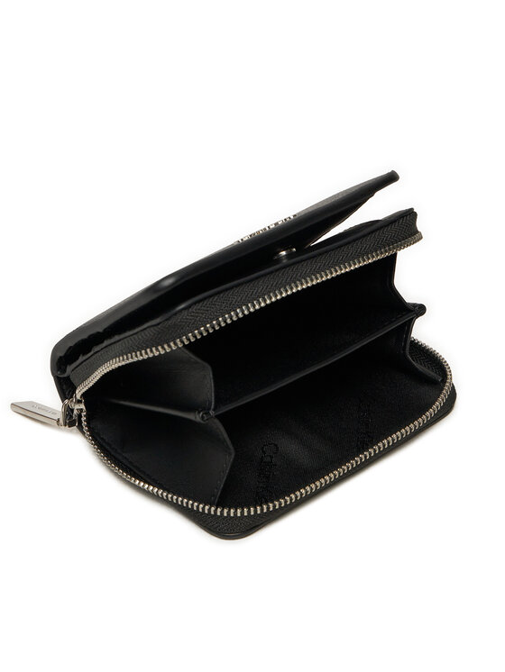 Calvin Klein Calvin Klein Portafoglio piccolo da donna Ck Must Md Zip Around_Caviar K60K612831 Nero