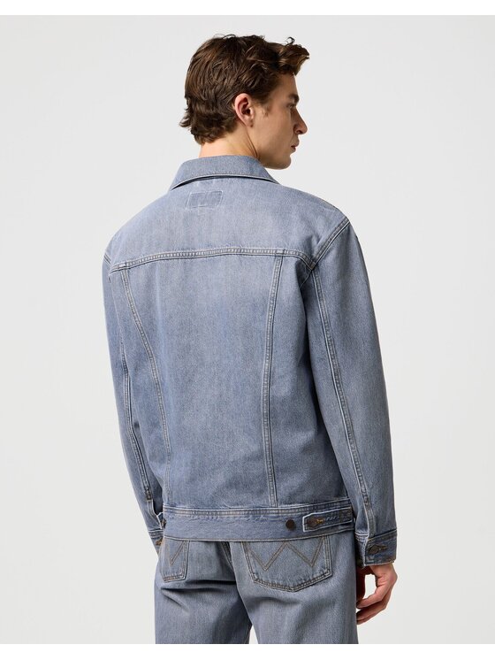 Wrangler Wrangler Kurtka jeansowa ANTI FIT JACKET Niebieski Relaxed Fit