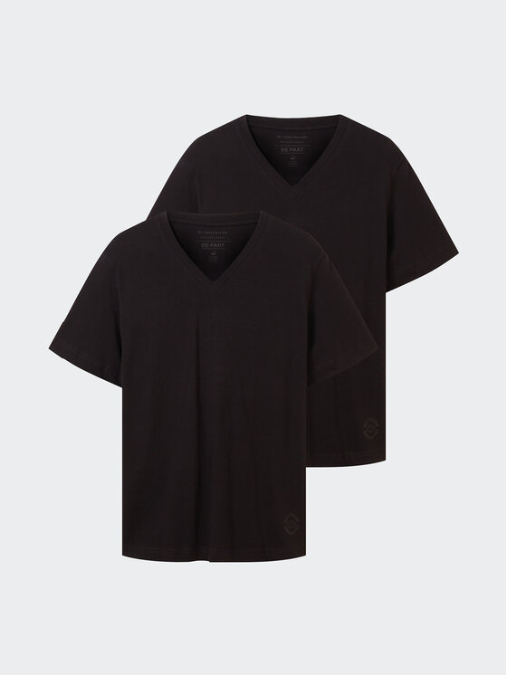 Tom Tailor Tom Tailor 2er-Set T-Shirts 1037738 Schwarz Regular Fit