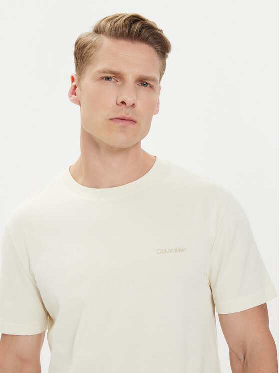 Calvin Klein Calvin Klein T-särk Enlarged Back Logo K10K113106 Beež Regular Fit