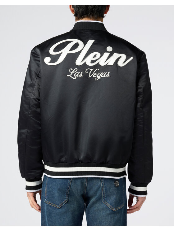 PHILIPP PLEIN PHILIPP PLEIN Kurtka bomber 29813 Czarny Regular Fit