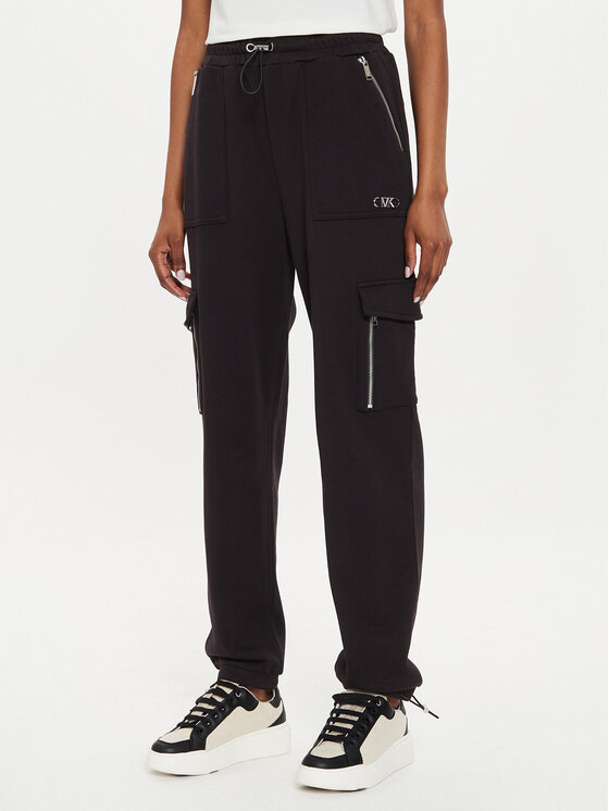 MICHAEL Michael Kors Jogger nohavice MT430P24MY Čierna Slouchy Fit