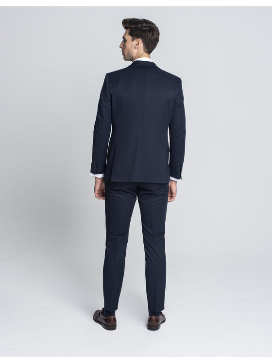 Borgio Borgio Garnitur galatro Granatowy Classic Fit