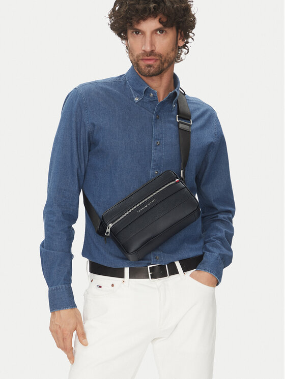 Tommy Hilfiger Tommy Hilfiger Τσαντάκι Th Central Ew Reporter AM0AM13207 Μαύρο