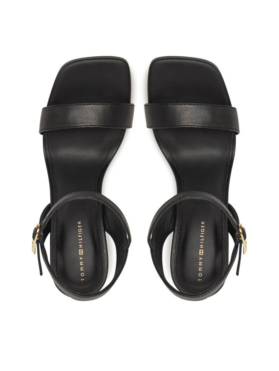 Tommy Hilfiger Tommy Hilfiger Sandały High Heel Leather Sandal FW0FW08534 Czarny